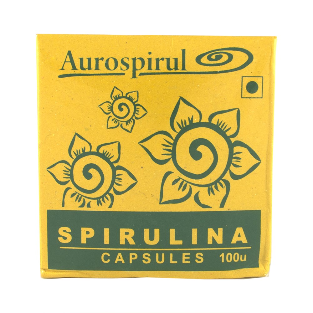 Спирулина из Ауровиля в капсулах (Spirulina capsules) из Индии купить в  Москве - цены в интернет-магазине Аюрведа Фреш