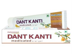Лечебный травяной гель Patanjali Dant Kanti Medicated - снижение чувствительности зубов. - фото 11722