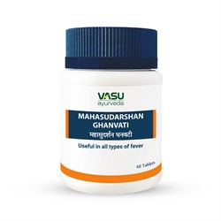 Mahasudarshan Ghanvati (Махасударшан Гханвати), -помогает бороться с вирусными инфекциями и лихорадкой, 60 таб. - фото 12208