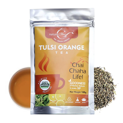 Чай зеленый Tulsi Orange (с тулси и апельсином) Panchakarma Herbs, 100 г. - фото 12554