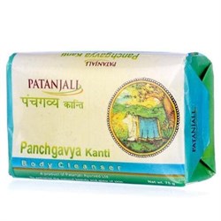 Аюрведическое мыло Panchgavya Kanti Patanjali - изысканное увлажняющее шелковое мыло, 75 г. - фото 12650