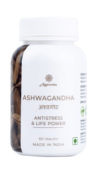 Ashwagandha Agnivesa - ключ к здоровому телу и разуму, 60 таб. по 500 мг. - фото 13145