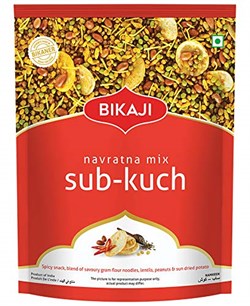 Закуска Navrattan Mix Bikaji - хрустящие снеки с насыщенным остро-пряным вкусом - фото 13634
