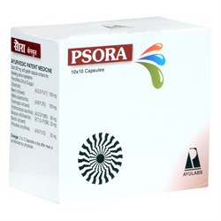 Psora (Псора), 100 капсул - аюрведический препарат от псориаза - фото 7127