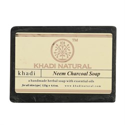 Глицериновое мыло ручной работы KHADI с нимом и бамбуковым углем - фото 9047