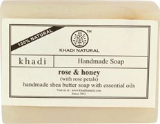  Мыло ручной работы Rose & Honey (с розовыми лепестками и мёдом)