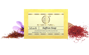 Глицериновое мыло ручной работы KHADI с шафраном