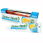 Зубная паста Dabur Herb’l Salt and Lemon (с зубной щёткой)