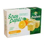 Soan papdi orange (Соан Папди апельсин) 250 гр - воздушная сладость с миндалём и фисташками