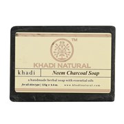 Глицериновое мыло ручной работы KHADI с нимом и бамбуковым углем